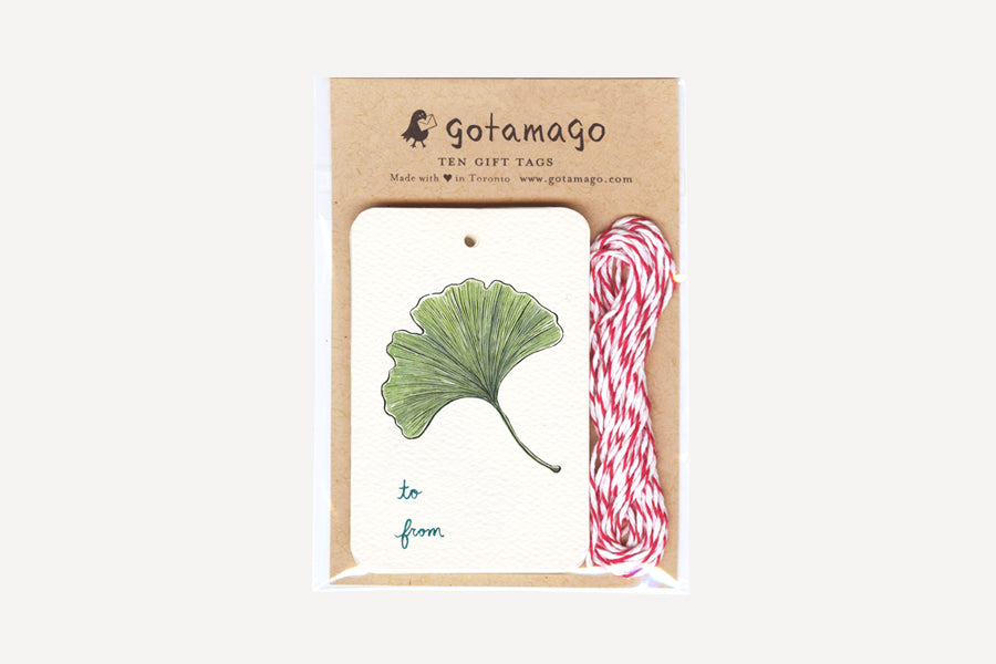 GOTAMAGO Gift Tag Set (10-pc) - Ginkgo