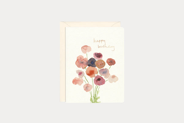 GOTAMAGO Greeting Card - Poppies Birthday