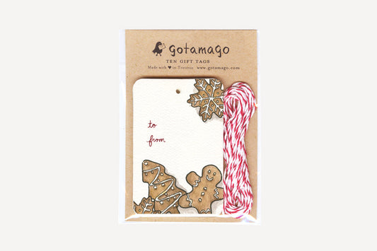 GOTAMAGO Gift Tag Set (10-pc) - Gingerbread