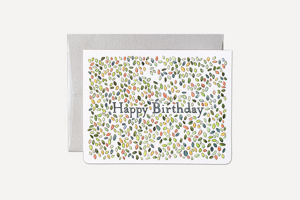 GOTAMAGO Greeting Card - Happy Birthday (With Leaves)