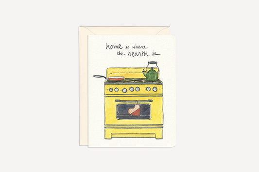 GOTAMAGO Greeting Card - Home Is Where The Hearth Is
