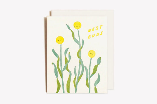 HOMEWORK LETTERPRESS Greeting Card - Best Buds